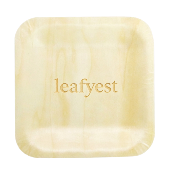Square plate Eco-Friendly Disposable Wooden Plate