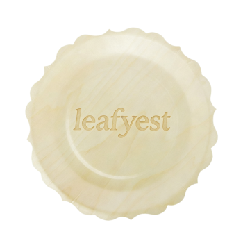 Lace Shape plate Eco-Friendly Disposable Wooden Plate