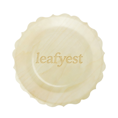 Lace Shape plate Eco-Friendly Disposable Wooden Plate