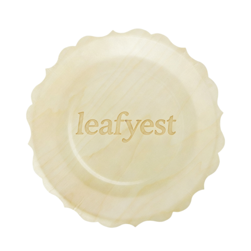 Lace Shape plate Eco-Friendly Disposable Wooden Plate