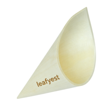 200mm Eco-Friendly Disposable Food and Appetizer Wood Cones
