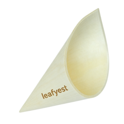 200mm Eco-Friendly Disposable Food and Appetizer Wood Cones