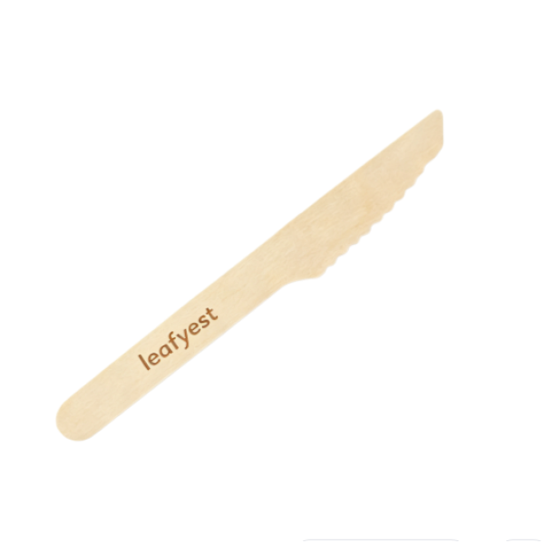 140mm Biodegradable Wooden Cutlery Knives