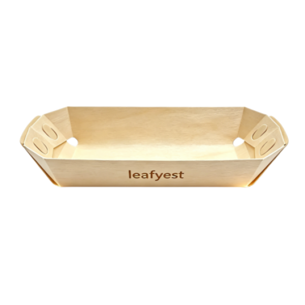 Greaseproof  Medium-sized Eco-Friendly Disposable Wooden Bread Box Wood Containers