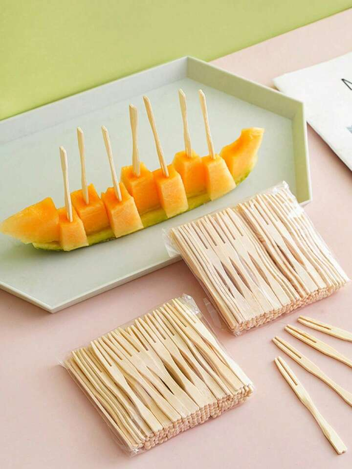 FSC-certified disposable wooden forks batch