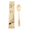Eco-Friendly Disposable Wooden Cutlery Set | 1-in-1 Individually Wrapped（Product replaceable）