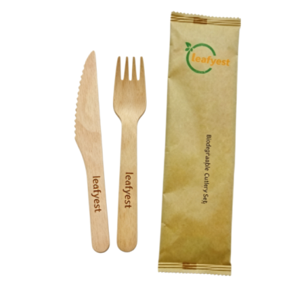 Disposable Wooden Cutlery Set Wholesale | Eco-friendly Disposable Wooden Knife Fork 2 Piece Kit