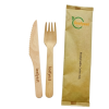 Disposable Wooden Cutlery Set Wholesale | Eco-friendly Disposable Wooden Knife Fork 2 Piece Kit