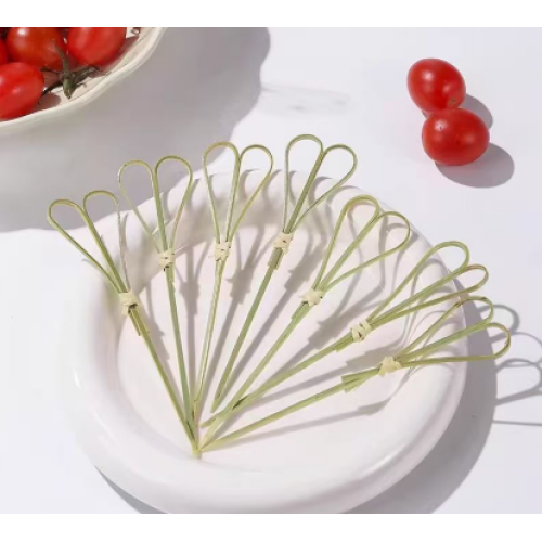 Elevate Food Presentation with Eco-Friendly Loop Bamboo Cocktail Picks