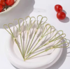 Elevate Food Presentation with Eco-Friendly Loop Bamboo Cocktail Picks