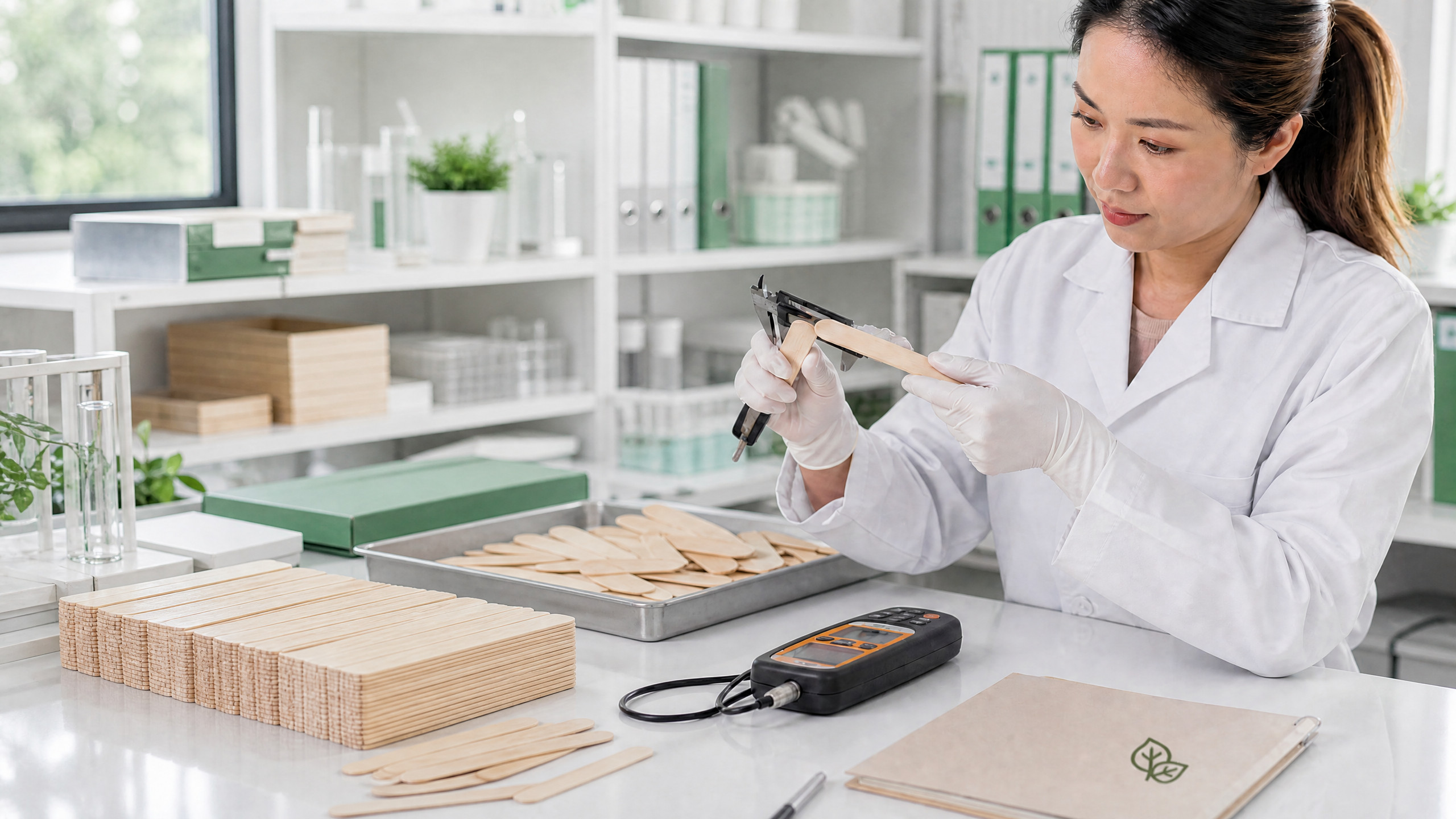 Wooden stick production line in a disposable tableware manufacturing facility