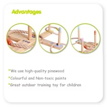 Custom Ring Toss Throw Toys - Fun Wooden Rope Ring Toss Throw Game Toys