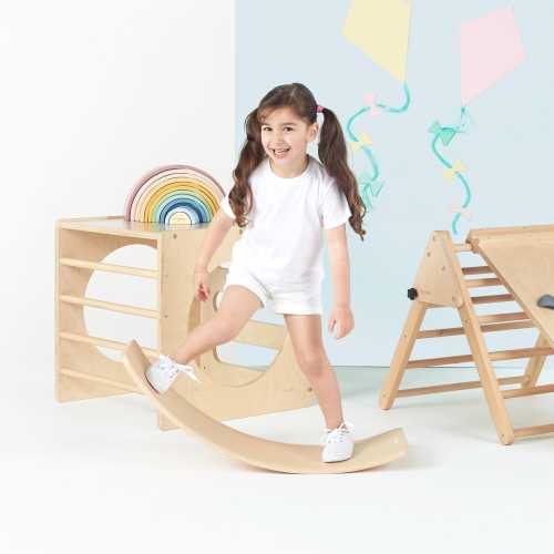 Best wooden wobble balance board for Kids Toddlers Adults Wooden Wobble Balance Board