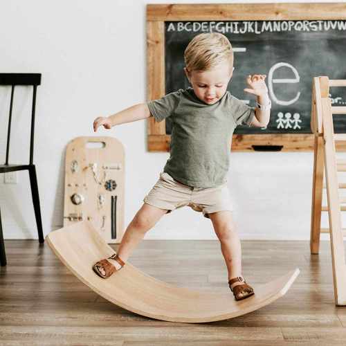 Best wooden wobble balance board for Kids Toddlers Adults Wooden Wobble Balance Board