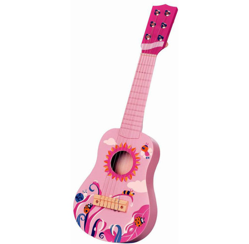 Cartoon Wooden Ukulele | Musical Toy | (Wood, 21 inches, 4 Strings) | Toddler Learning & Play | OEM