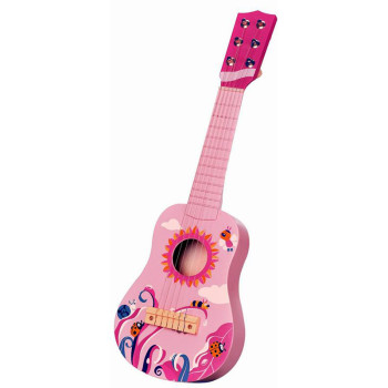 Cartoon Wooden Ukulele | Musical Toy | (Wood, 21 inches, 4 Strings) | Toddler Learning & Play | OEM