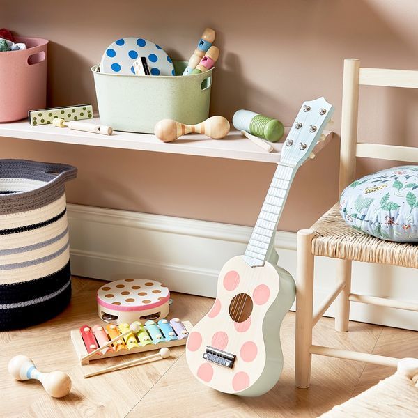 21" Childrens Kids Wooden Acoustic Guitar Musical Instrument Child Toy Xmas Gift