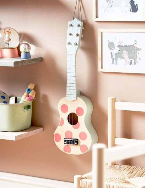 21" CHILDRENS KIDS WOODEN ACOUSTIC GUITAR MUSICAL INSTRUMENT Wooden kids guitar musical instruments set