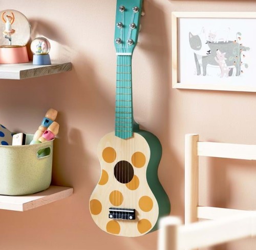 21" CHILDRENS KIDS ukelele Wooden kids guitar musical instruments set