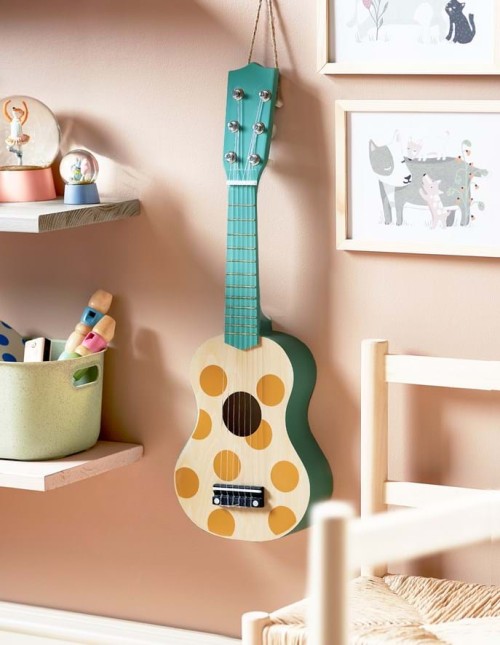 21" CHILDRENS KIDS WOODEN ACOUSTIC GUITAR MUSICAL INSTRUMENT Wooden kids guitar musical instruments set