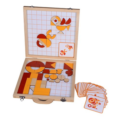 Magnetic puzzles for adults Board Puzzle Box Double Side Jigsaw & Drawing