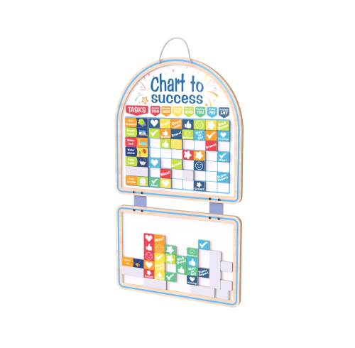 Wooden Deluxe Magnetic Responsibility Chart Toddler Routine Kids Reward Board Chores Chart
