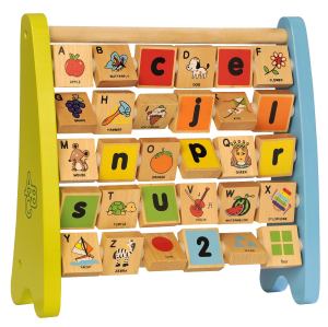 Wooden Deluxe Toddler Routine Kids Reward Board Chores Chart Alphabet Blocks Abacus