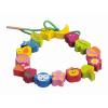 Wooden Lacing Beads Threading Toys for Toddlers Kids Fine Motor Skills Montessori Lacing Beads
