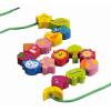 Wooden Lacing Beads Threading Toys for Toddlers Kids Fine Motor Skills Montessori Lacing Beads