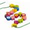 Wooden Lacing Beads Threading Toys for Toddlers Kids Fine Motor Skills Montessori Lacing Beads