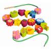 Wooden Lacing Beads Threading Toys for Toddlers Kids Fine Motor Skills Montessori Lacing Beads