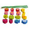 Wooden Lacing Beads Threading Toys for Toddlers Kids Fine Motor Skills Montessori Lacing Beads