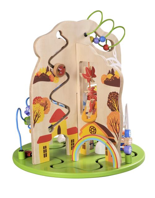 Wooden Activity center baby Colorful Seasons Wooden Toddler Activity Center with Bead Maze