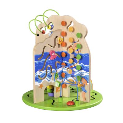 Wooden Activity center baby Colorful Seasons Wooden Toddler Activity Center with Bead Maze