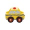 Wooden Vehicle Toys CandyCab Taxi - Premium Handcrafted Wooden Push Car Toy for Toddlers