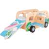 Adventure Wooden Camper Van Pretend Play with Surfboards Camping Toys for Toddlers