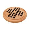 Classic Wooden Checkers Game Set, Fun Family Board Games for All Ages Wooden 2-in-1 Solitaire