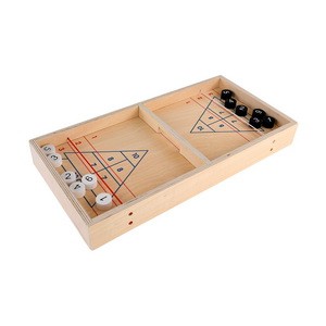 Fast Sling Puck Game,Wooden Hockey Game,Super Foosball Table,Desktop Battle Parent-Child Interaction Winner Slingshot Game,Adults and Kids Family Game Toys