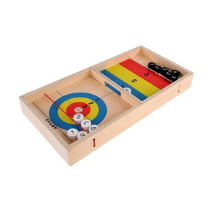 Fast Sling Puck Game,Wooden Hockey Game,Super Foosball Table,Desktop Battle Parent-Child Interaction Winner Slingshot Game,Adults and Kids Family Game Toys