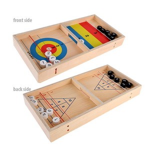 Fast Sling Puck Game,Wooden Hockey Game,Super Foosball Table,Desktop Battle Parent-Child Interaction Winner Slingshot Game,Adults and Kids Family Game Toys