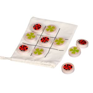Tic Tac Toe Board Game with Cloth Bag Coffee Table Decor Road Trip Travel Game for Family