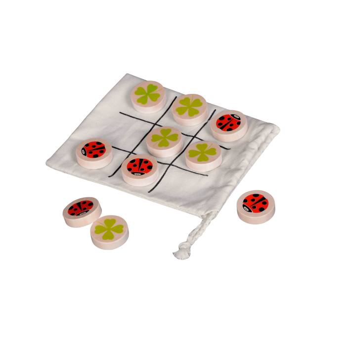 Tic Tac Toe Board Game with Cloth Bag Coffee Table Decor Road Trip Travel Game for Family