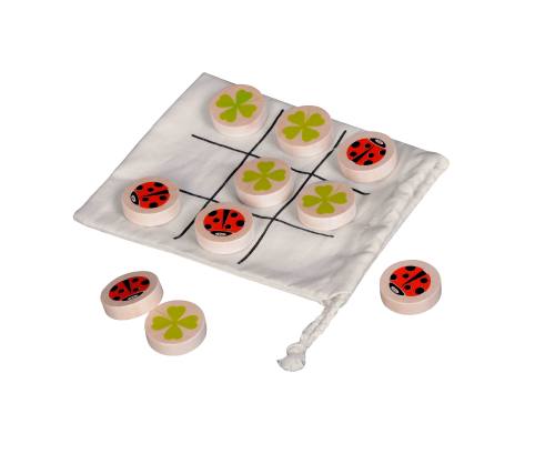 Tic Tac Toe Board Game with Cloth Bag Coffee Table Decor Road Trip Travel Game for Family