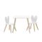 Kids Wooden Table And Rabbitor Chair Set Wooden Activity Play Table Set Children