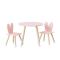 Kids Wooden Table And Rabbitor Chair Set Wooden Activity Play Table Set Children