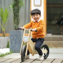 Wooden Balance Bike for Toddlers 2-4 Years Old Toddler Kids Balance Bike with PU Seat