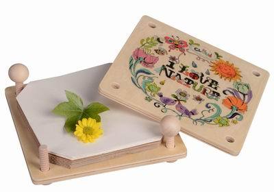 Plywood Children Play Wood Book Mark Toy Intelligent DIY Toy Wooden Flower Press DIY Wood Flower Leaf Plant Press Kit Flower Pressing Kit