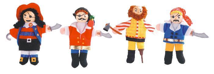 Wooden Finger Puppets Set "Pirates"