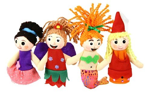 Wooden Finger Puppets Set "Fairies"