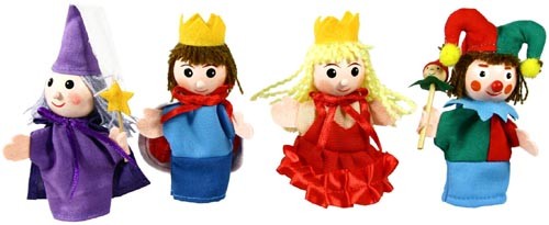 Wooden Finger Puppets Set "Castle"